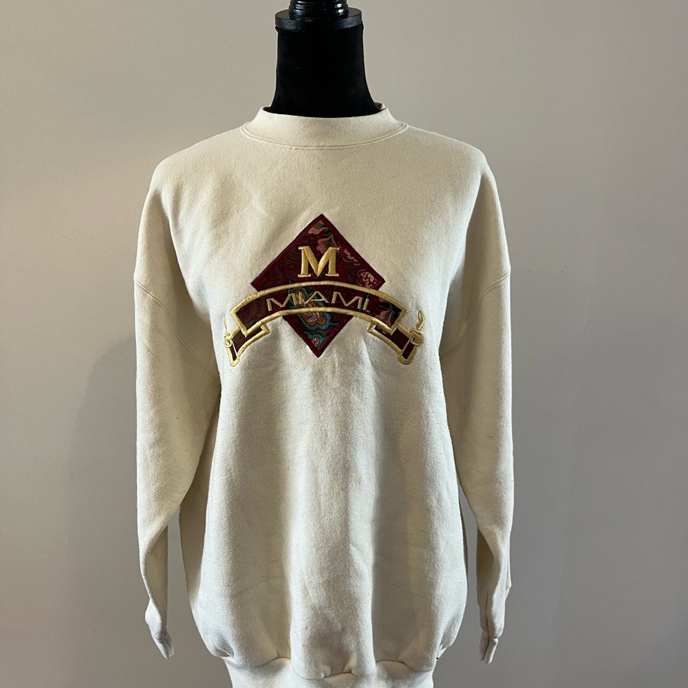 Miami Logo Cream Sweater